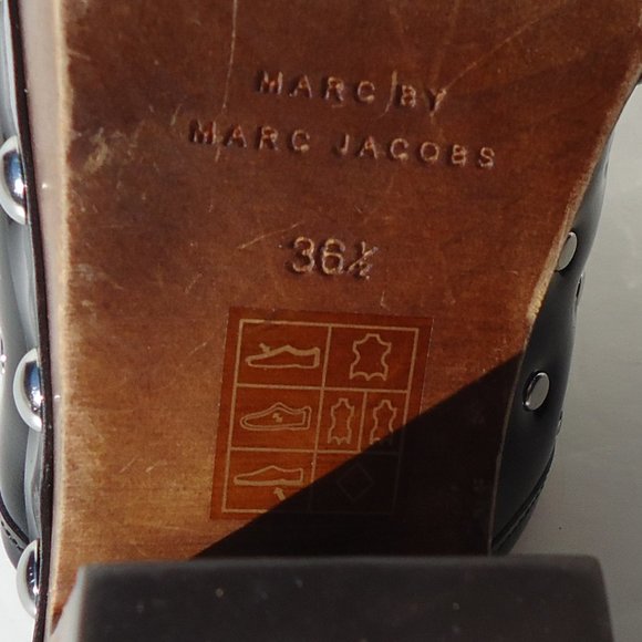 SIZE 36.5. MARC by MARC JACOBS “Dylan” wooden clogs. - Picture 12 of 16